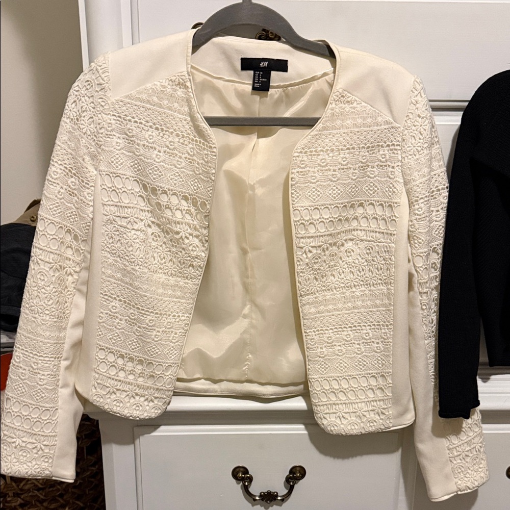H&M Ivory Lace Women's Blazer